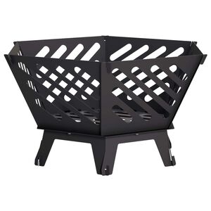 vidaXL Hoguera Negro 60 x 53 x 30 cm Acero