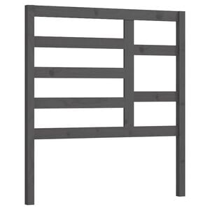 vidaXL Cabecero de cama madera maciza de pino gris 81x4x104 cm