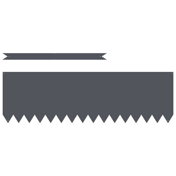 vidaXL Borde de C&eacute;sped 10 pcs Antracita 100 x 0.05 x 20 cm