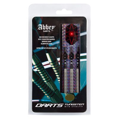 Abbey Darts Set de dardos 3 unidades 85% tungsteno plateado 26 g