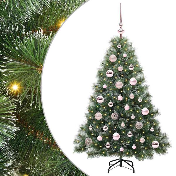 vidaXL Árbol de Navidad artificial con 150 LED Verde 120 cm PE y PVC