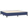 vidaXL Cama box spring con colch&oacute;n tela azul 200x200 cm