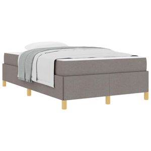 vidaXL Estructura de cama con colch&oacute;n Taup&eacute; 120 x 190 cm tela