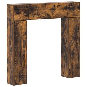 vidaXL Marco de chimenea Roble Ahumado 102 x 18 x 100,5 cm
