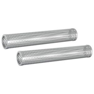 vidaxl Tubo de ahumado 2 uds. &Oslash; 5 x 30 cm Acero inoxidable 304