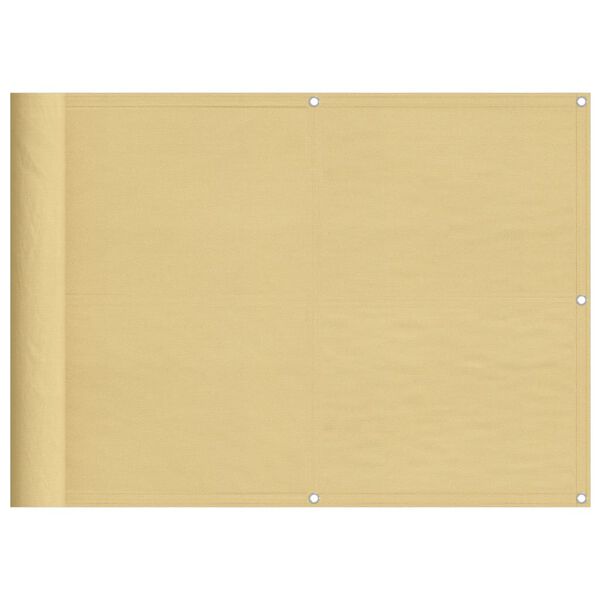 vidaXL Pantalla de balc&oacute;n 100% poli&eacute;ster Oxford color arena 75x500 cm