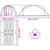 vidaXL Tienda de campaña familiar túnel 6 personas impermeable azul
