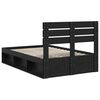 vidaXL Estructura de cama Negro 120 x 200 cm Madera de pino macizo