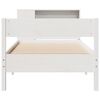 vidaXL Cama con estantería sin colchón madera maciza blanca 75x190 cm