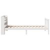 vidaXL Estructura de cama sin colchón madera de pino blanca 90x200 cm