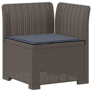 vidaXL Sill&oacute;n Individual de Jard&iacute;n con Coj&iacute;n Apariencia de Ratan PP