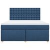 vidaXL Cama box spring con colch&oacute;n tela azul 180x200 cm