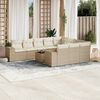 vidaXL Set de sof&aacute;s de jard&iacute;n 11pzas con cojines rat&aacute;n sint&eacute;tico beige