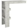 vidaXL Mesa de bar de pared madera contrachapada gris 102x45x103,5cm