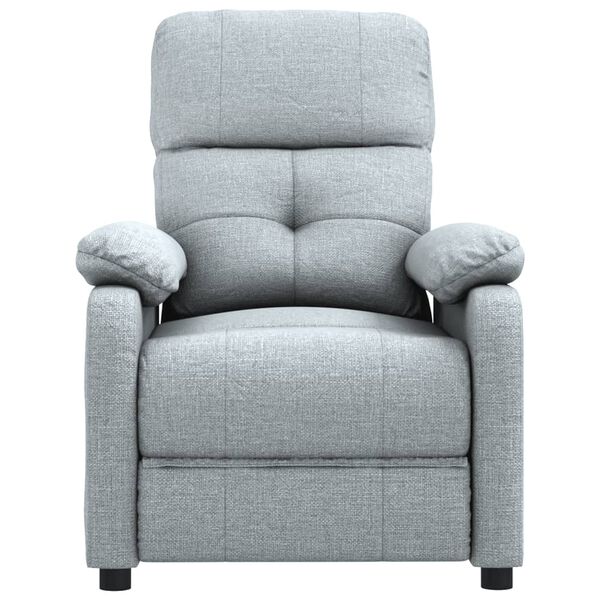 vidaXL Sill&oacute;n reclinable de tela gris claro