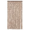 vidaXL Cortina antimoscas chenilla beige y marrón oscuro 100x220 cm