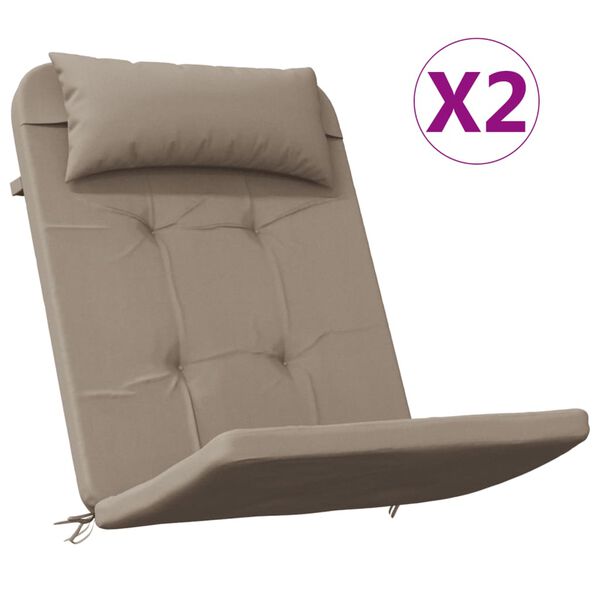vidaXL Cojines para silla Adirondack 2 uds tela Oxford gris taupe