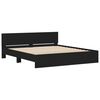 vidaXL Estructura cama LED sin colch&oacute;n cuero sint&eacute;tico negro 180x200cm