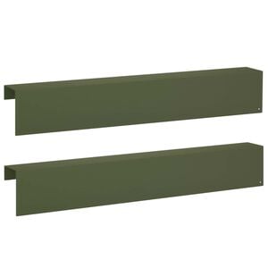 vidaXL Perfil de cobertura para jard&iacute;n 2 uds. 100 x 10 x 15 cm Acero