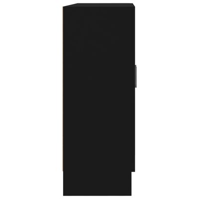 vidaXL Vitrina de madera contrachapada negro 82,5x30,5x80 cm