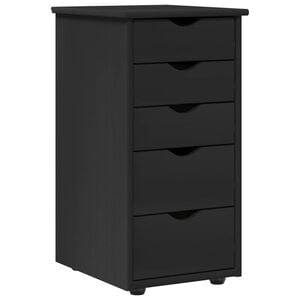 vidaXL Armario Negro 34 x 39 x 61,5 cm Madera de Pino Macizo