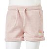 Pantalones cortos infantiles con cordón rosa claro mixto 128