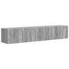vidaXL Mueble de TV Montado en la Pared 2 uds. Gris Sonoma
