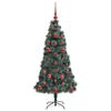 vidaXL &Aacute;rbol de Navidad Artificial Pre-iluminado con Juego de Bolas