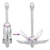 vidaXL Ancla plegable hierro maleable plateado 8 kg