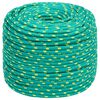 vidaXL Cuerda multiusos 8 mm 25 m Verde PP 420 kg Carga m&aacute;x.