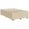 vidaXL Cama box spring con colch&oacute;n tela color crema 120x200 cm