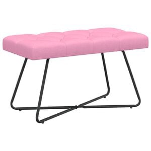 vidaXL Banco con tapicer&iacute;a con botones Rosa 80 x 40 x 46 cm Tela
