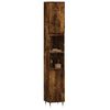 vidaXL Armario de ba&ntilde;o madera contrachapada roble ahumado 30x30x190 cm