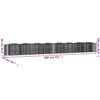vidaXL Arriate de gaviones forma arco hierro galvanizado 800x50x100 cm