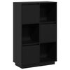 vidaXL Aparador alto de madera maciza de pino negro 74x35x117 cm