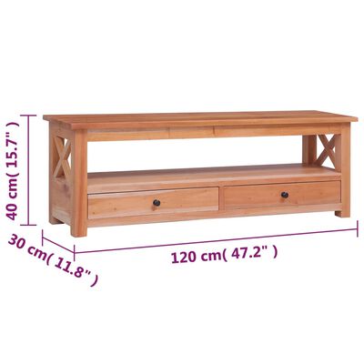 vidaXL Mueble para TV de madera maciza de caoba 120x30x40 cm