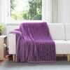 vidaXL Mantitas de Sof&aacute; 6 pcs Morado 200 x 150 cm Lana