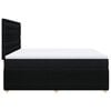 vidaXL Cama box spring con colch&oacute;n tela negro 200x200 cm