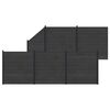 vidaXL Conjunto de valla 6 uds. 965 x 186 cm WPC y Aluminio Negro
