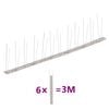 vidaXL Set de 6 hileras pinchos contra p&aacute;jaros y palomas 2 filas 3 m