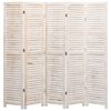 vidaXL Biombo de 5 paneles madera 175x165 cm