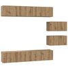 vidaXL Conjunto de mueble de TV 6 uds. Roble artisan