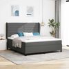 vidaXL Cama tipo Box Spring con colch&oacute;n Gris oscuro 180 x 200 cm tela