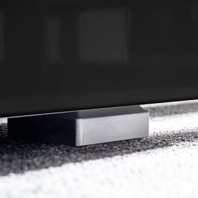 vidaXL Muebles de saln de TV con luces LED negro brillante 5 piezas