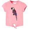 Camiseta infantil rosa fluorescente 140