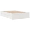 vidaXL Cama con cajones sin colch&oacute;n madera maciza blanca 160x200 cm