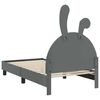 vidaXL Cama para ni&ntilde;os con cabecero Gris Claro 80 x 160 cm PU