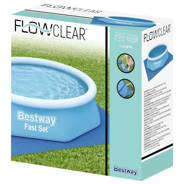 Bestway Cubierta de suelo para piscina Flowclear 274x274 cm