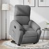 vidaXL Sillón reclinable elevable tela de microfibra gris oscuro
