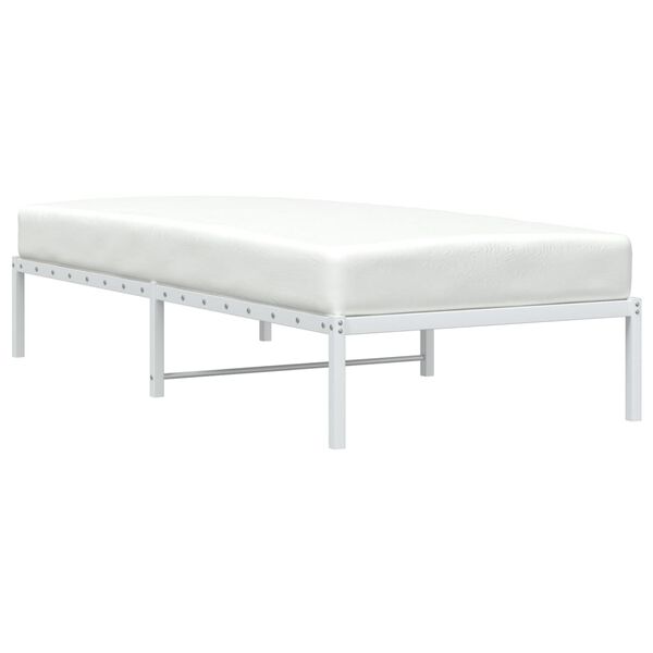 vidaXL Estructura de cama sin colch&oacute;n metal blanco 90x190 cm